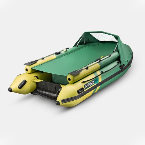 Надувная лодка GLADIATOR E380X PRO зелено-оливковый