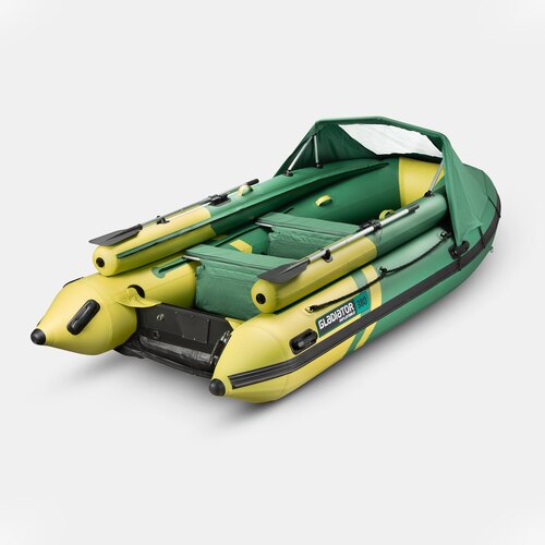 Надувная лодка GLADIATOR E380X PRO зелено-оливковый