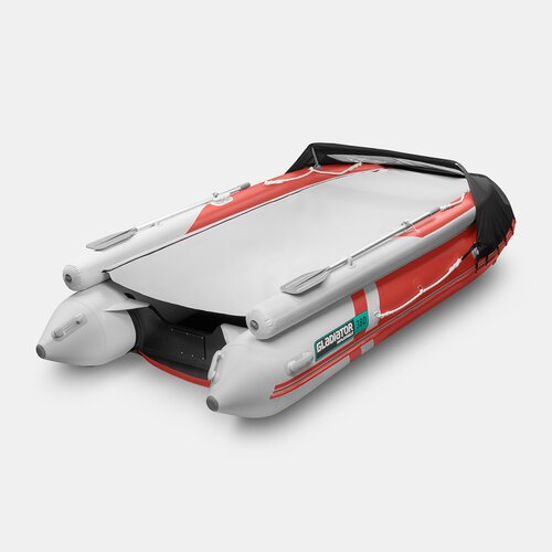 Надувная лодка GLADIATOR E380X красно-белый