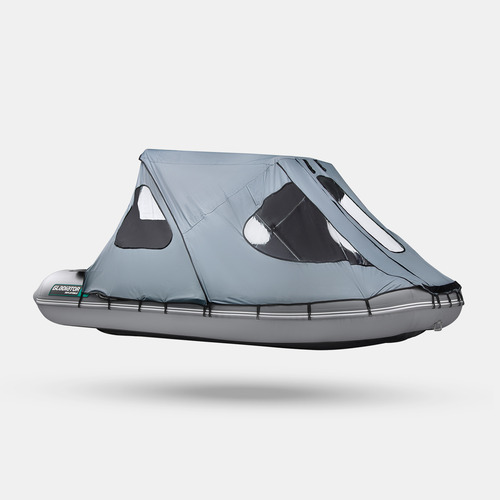 Тент ходовой с каркасом для лодок Gladiator E350PRO серый серии AIR PRO (E)