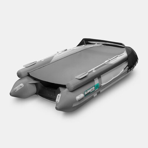 Надувная лодка GLADIATOR E380X светло-темносерый