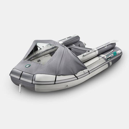 Надувная лодка GLADIATOR E380X PRO светло-темносерый