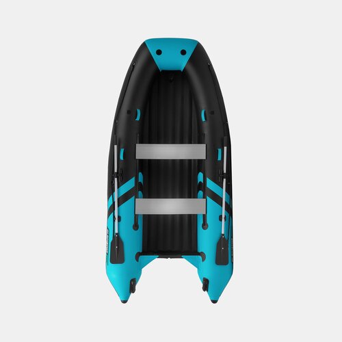 Надувная лодка GLADIATOR E350PRO черно-бирюзовый
